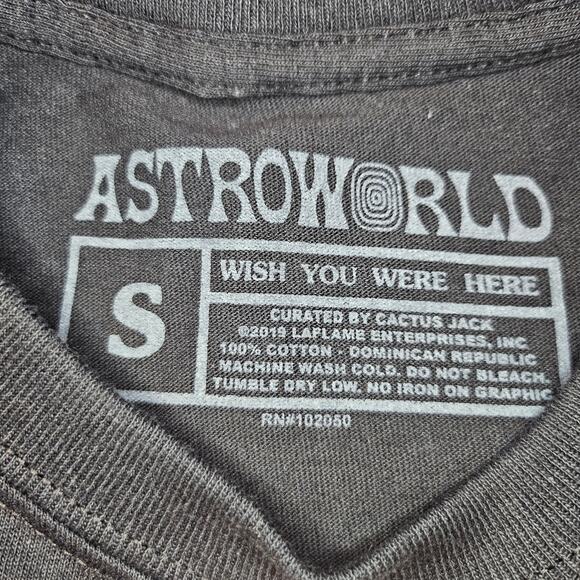 Travis Scott Astroworld Tour Concert T Shirt Size S Black NEW Wish You Were Here - Picture 3 of 5